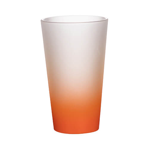 Frosted glass for sublimation 450 ml - orange gradient