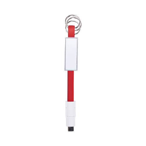 Keychain - USB C data cable for sublimation - red