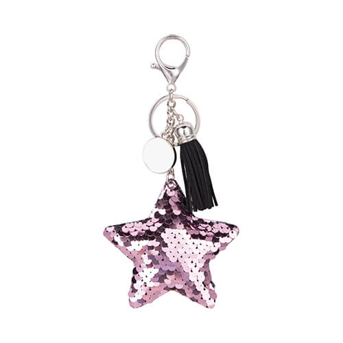 Keychain for sublimation keys - pink star