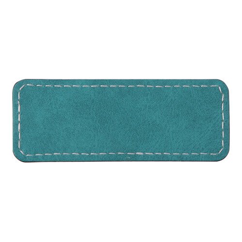 Leather badge 8.2 x 3.1 cm for sublimation - green