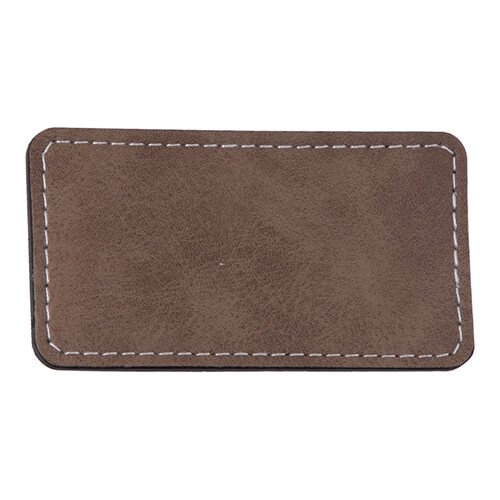 Leather badge 8.2 x 4,4 cm for sublimation - gray