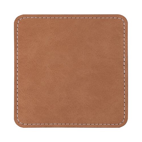 Leather square cup pad for sublimation - Brown