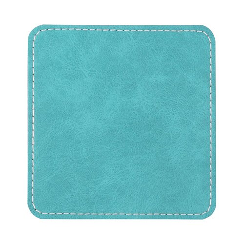 Leather square cup pad for sublimation - green