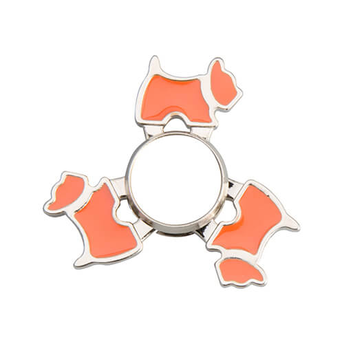 Metal spinner for sublimation - Dog - orange