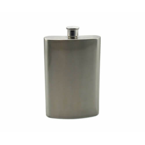 Metalli big hip flask Sublimation Thermal Transfer - silver