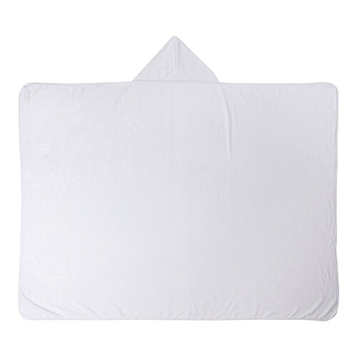 Minky blanket with a hood for sublimation - white