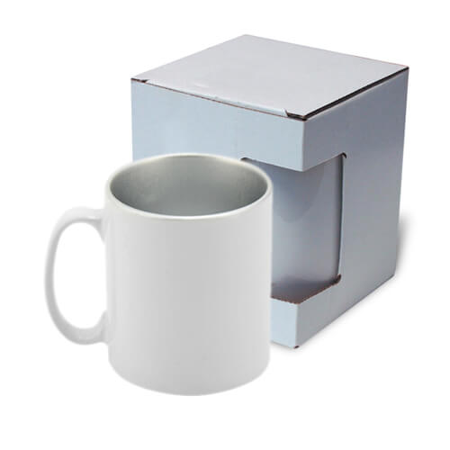 Mug 300 ml with silver interior with box Sublimation Thermal Transfer