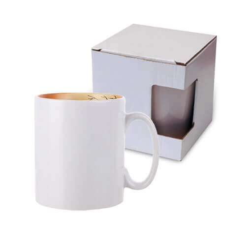 Mug 300 ml with the Halloween inside with box Sublimation Termotransfer