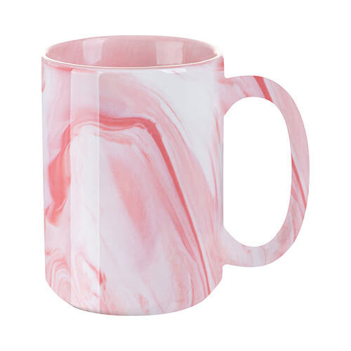Mug 450 ml for sublimation - pink marble