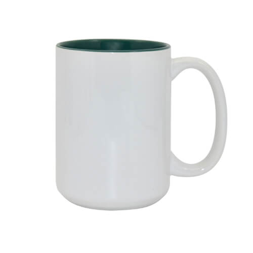 Mug MAX A+450 ml with green interior Sublimation Thermal Transfer