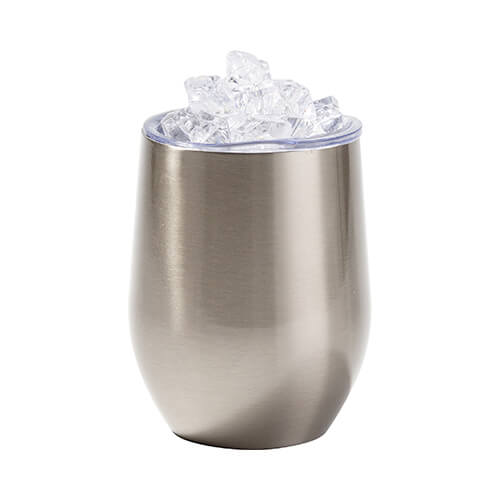 Mug for mulled wine 360 ml for sublimation - silver, lid with artificial ice