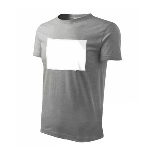 PATCHIRT - cotton T-shirt for sublimation printing - box printing horizontal - grey