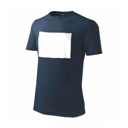 PATCHIRT - cotton T-shirt for sublimation printing - box printing horizontal - navy blue