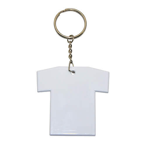 Plastic keychain for thermo-transfer printing - T-shirt