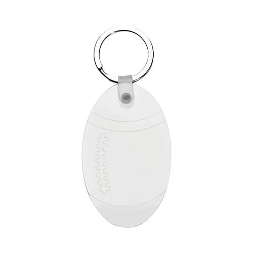 Plastic keyring for sublimation - rugby ball