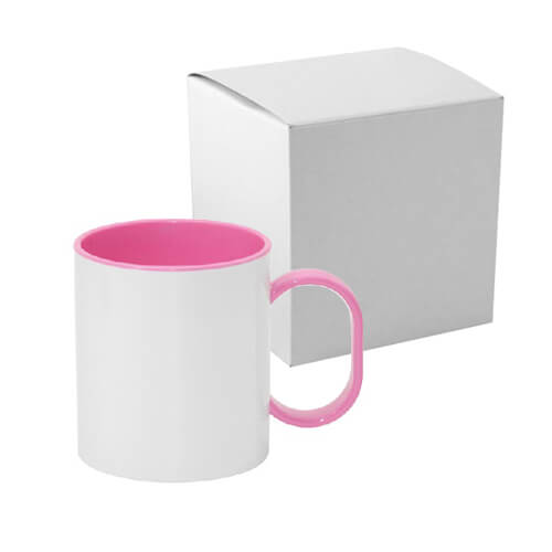 Plastic mug 330 ml FUNNY pink with box Sublimation Thermal Transfer