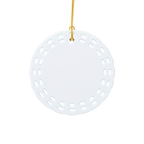 Plastic pendant for sublimation - wheel with holes