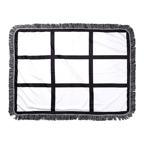 Plush blanket 101 x 76 cm with panels for photos for sublimation - 9 panels