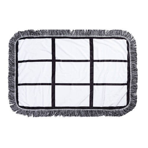 Plush blanket 80 x 50 cm with panels for photos for sublimation - 9 panels