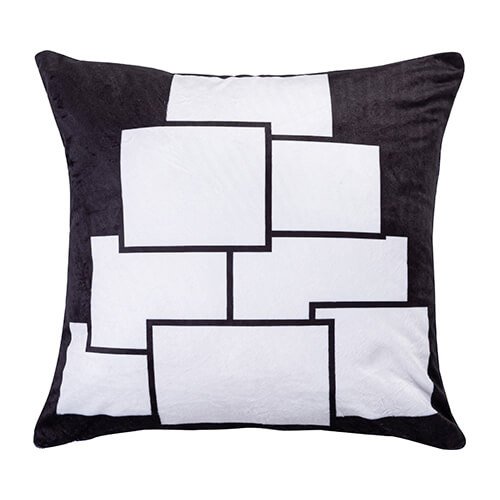Plush pillowcase with panels for photos for sublimation - 8 panels