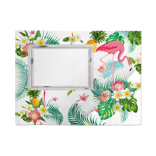 Satin table cloth mat for sublimation printing - Flamingo
