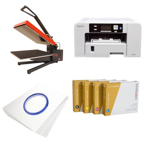 Sawgrass Virtuoso SG500 printer kit + Lotus LTS38 press ChromaBlast