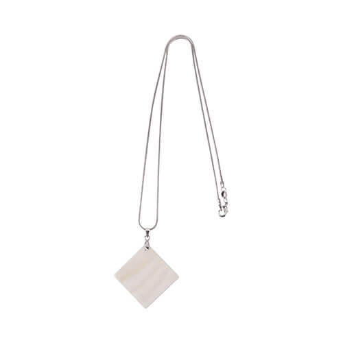 Seashell chain pendant for sublimation printing - square