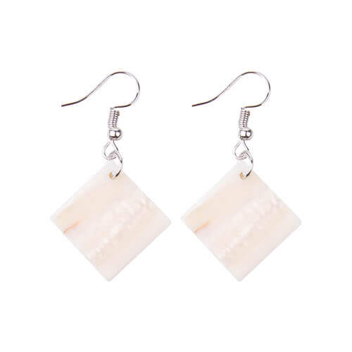 Seashell earrings for sublimation - square