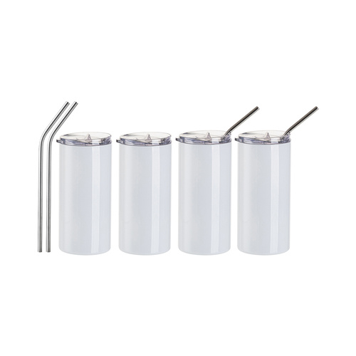 Set of 4 mugs with a straw, 480 ml, for printing