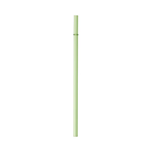 Simple glass straw 23 cm - green