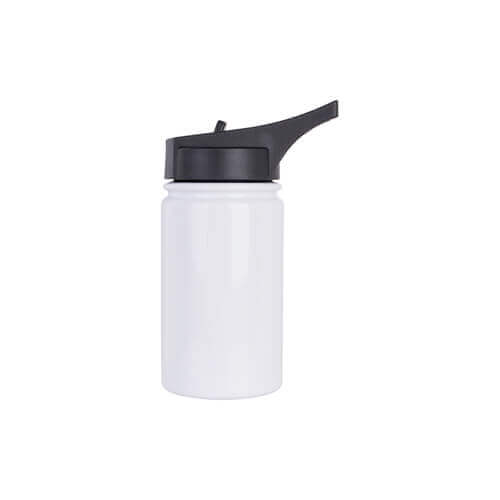 Stainless steel 350 ml water bottle with a sports teat for sublimation printing - white