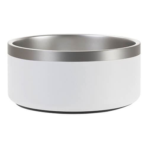 Stainless steel bowl 1900 ml for sublimation - white matt