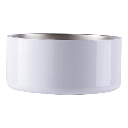 Stainless steel dog bowl 960 ml for sublimation - white