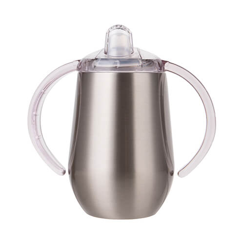 Stainless steel non-spill mug 300 ml for sublimation - silver
