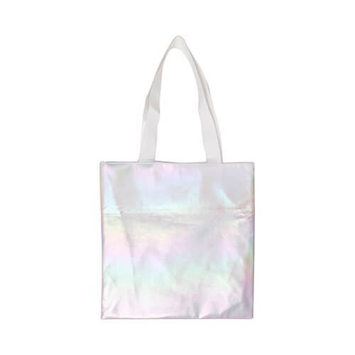 Sublimation bag 34 x 36 cm - holo effect - white