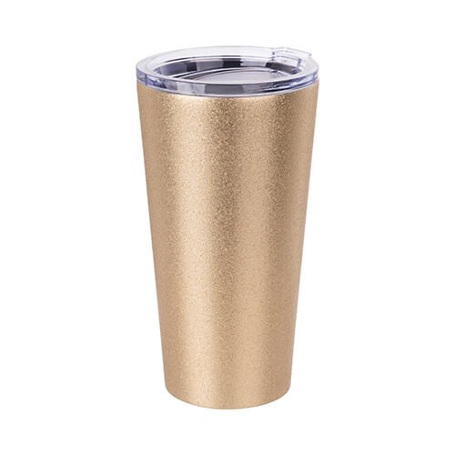 Thermal tumbler 480 ml for sublimation - gold glitter
