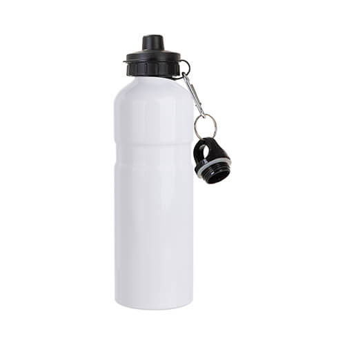 Tourist water bottle 750 ml with two caps for sublimation - white