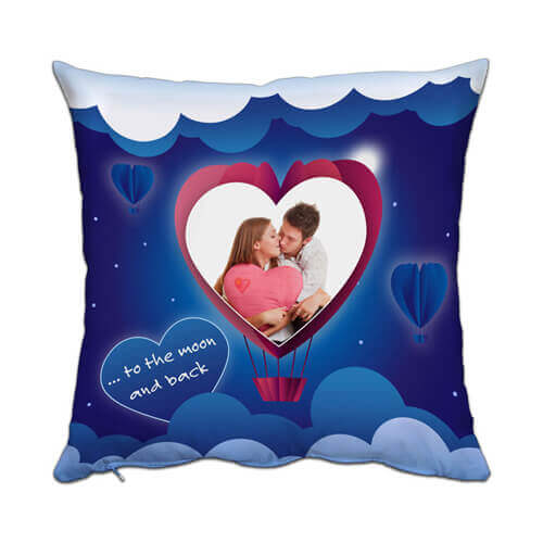 Two-colour satin cover 38 x 38 cm for sublimation printing - Heart - new