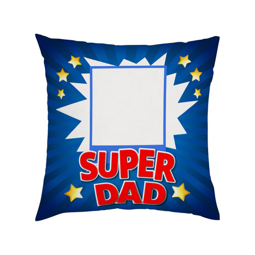 Two-colour satin cover 38 x 38 cm for sublimation printing - Super Dad