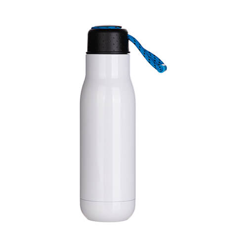 Water bottle - 500 ml beverage bottle with a handle - a sublimation line - white
