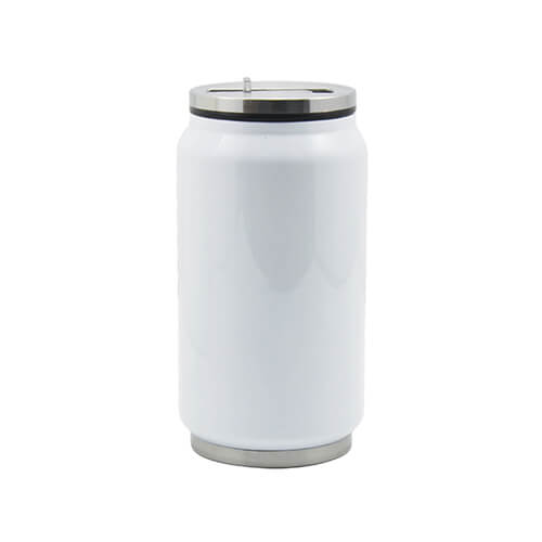 Water bottle-­beverage can 350 ml with the straw Sublimation Thermal Transfer