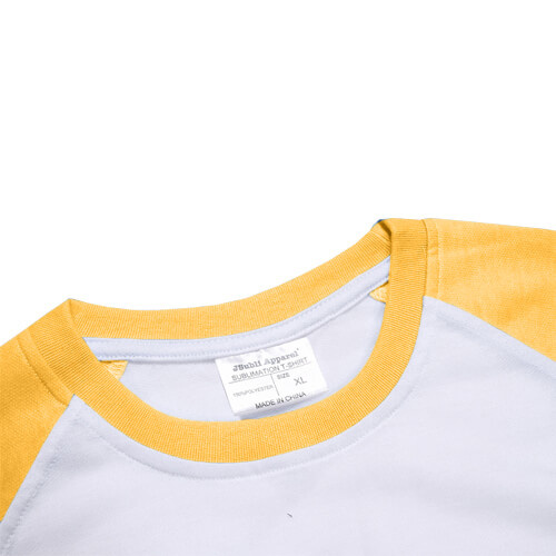 White shirt yellow on sale sleeves