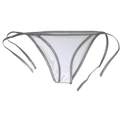 Women’s sublimation-ready briefs with silver trim