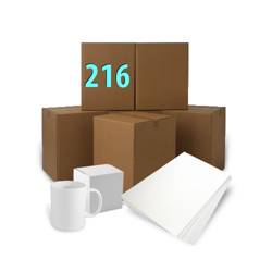 216 mugs blancs classe AA+ 330 ml avec boîtes ramette de papier de sublimation A3 offerte Sublimation Transfert Thermique
