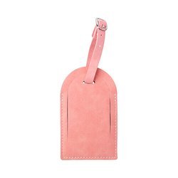 Etiquette bagage en cuir pour sublimation - dôme rose