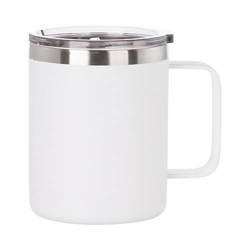 Mug à café en acier inoxydable 300 ml pour sublimation - blanc mat