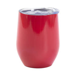 Mug à vin chaud 360 ml sublimable - rouge avec trou d'abreuvement verrouillable