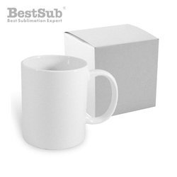 Mug blanc ECO 300 ml avec une boîte en carton Sublimation Transfert Thermique