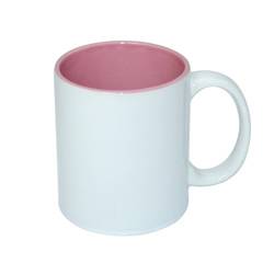 Mug blanc ECO 330 ml avec intérieur rose Sublimation Transfert Thermique