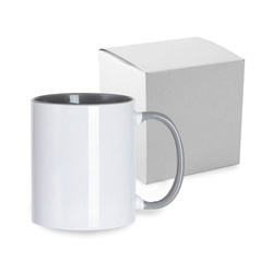 Mug gris FUNNY pour sublimation avec une boîte en carton